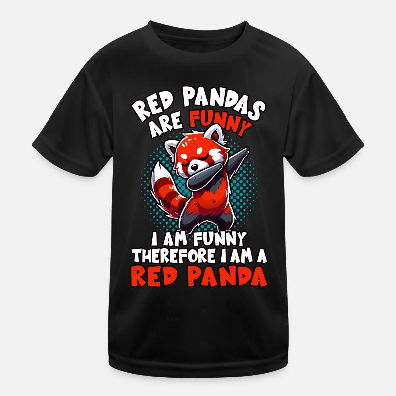Roter Panda, Red Panda, Pandabär, Dabbing Kinder Funktions-T-Shirt