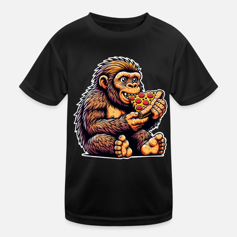 Neandertaler Pizza Kinder Funktions-T-Shirt