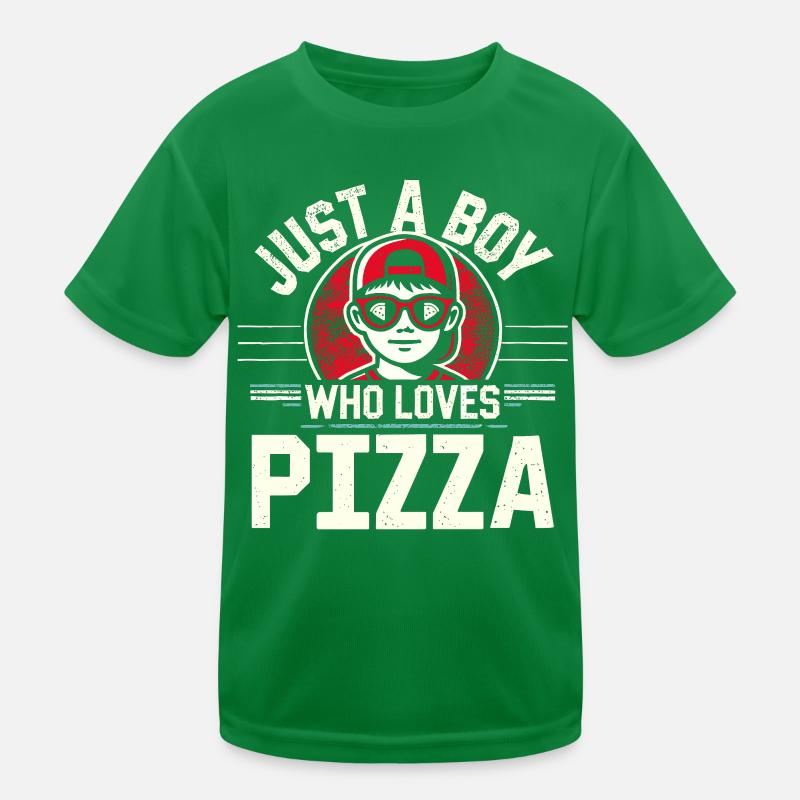 Pizza, juste un garçon qui aime la pizza T-shirt sport Enfant