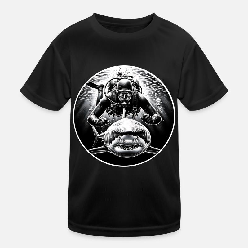 Taucher Tauchen Kinder Funktions-T-Shirt