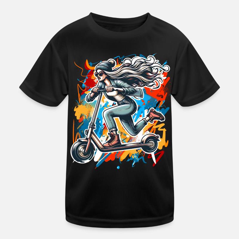 Trottinettes E-Scooters E-Scooters T-shirt sport Enfant