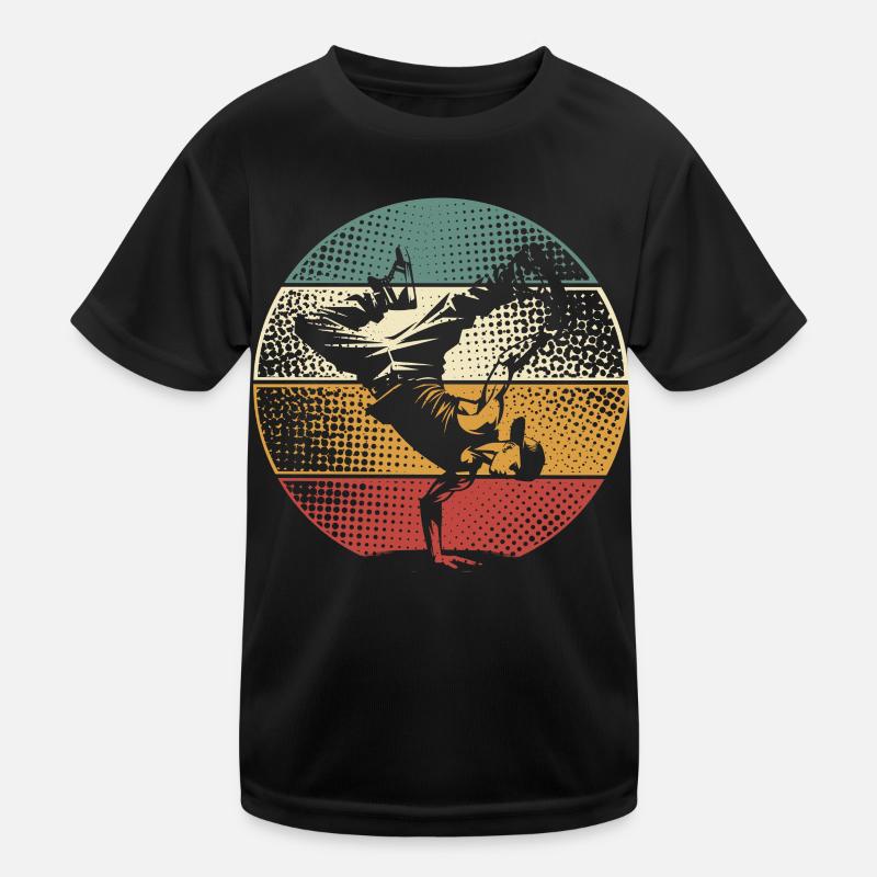 Breakdance - Kinder Funktions-T-Shirt - Schwarz