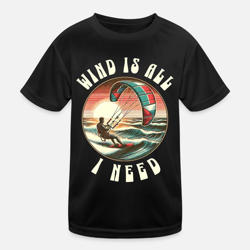 Kitesurf Kitesurfer Kiteboard Kinder Funktions-T-Shirt