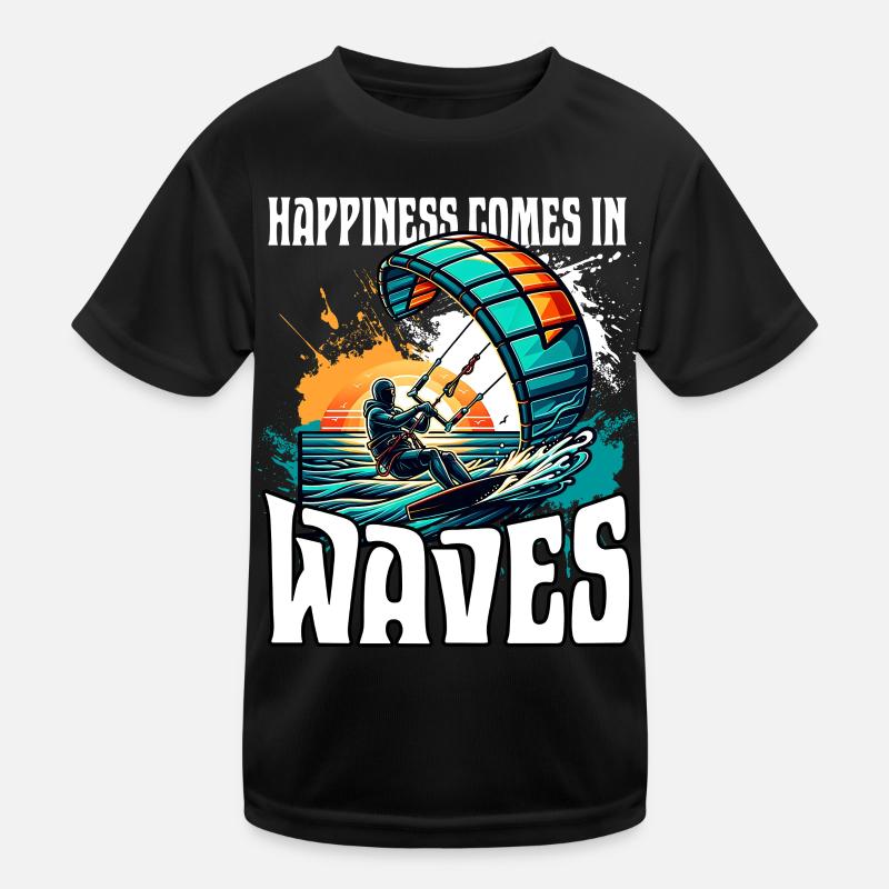 Kitesurfen Kitesurfer Kiteboard Kinder Funktions-T-Shirt