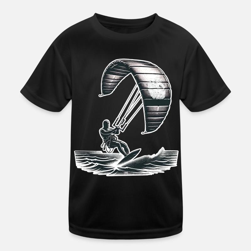 Kitesurfen Kitesurfer Kiteboard Kinder Funktions-T-Shirt
