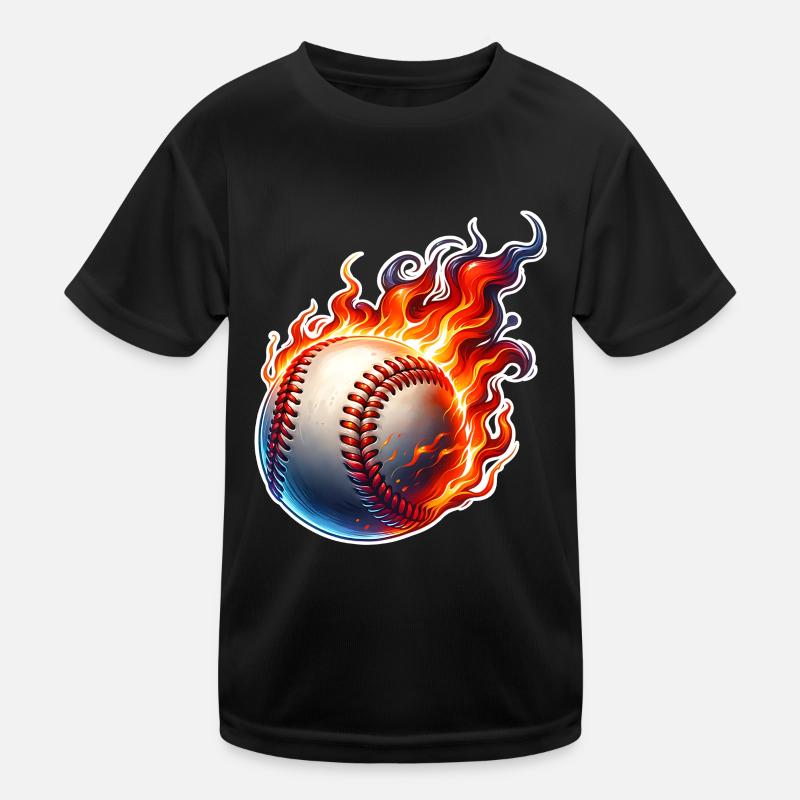 Baseball Kinder Funktions-T-Shirt