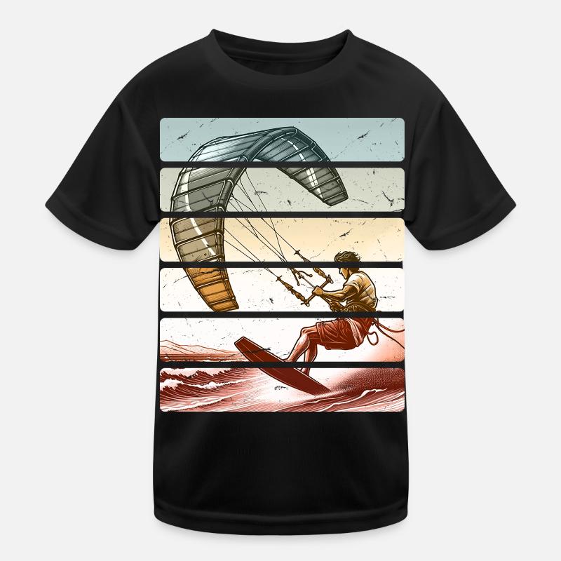 Kitesurfen Kitesurfer Kiteboard Kinder Funktions-T-Shirt