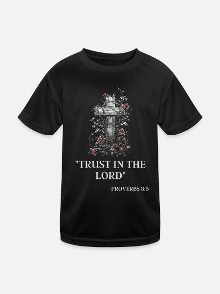 Kreuz Jesu: Auferstehung, Liebe, Erlösung - Kinder Funktions-T-Shirt - Schwarz - Vorne