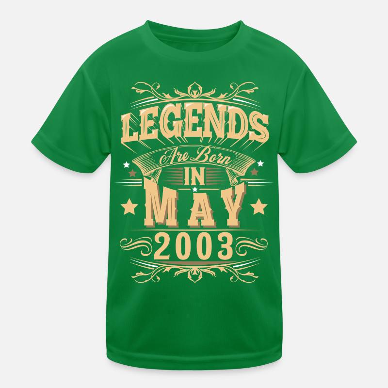 Mai 2003 Geburtstag Legende Kinder Funktions-T-Shirt