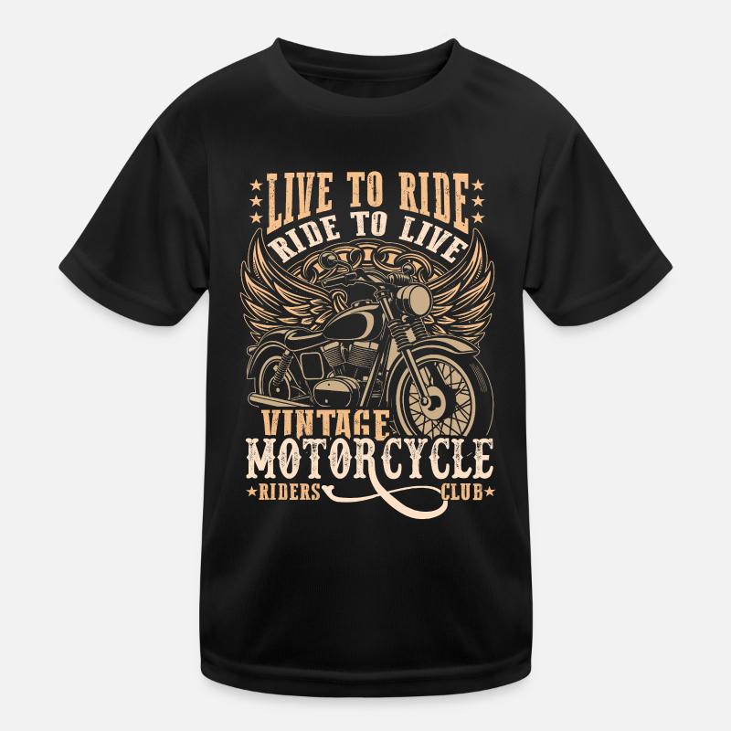 Motorrad Kinder Funktions-T-Shirt