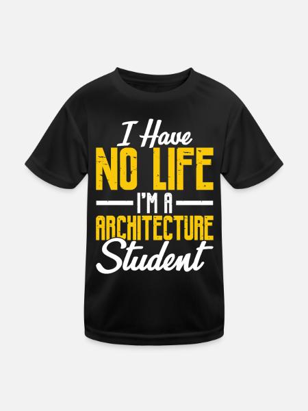 Architekt - Kinder Funktions-T-Shirt - Schwarz - Vorne