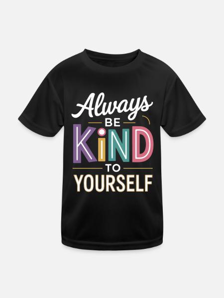 Psychische Gesundheit Mental Health - Kinder Funktions-T-Shirt - Schwarz - Vorne