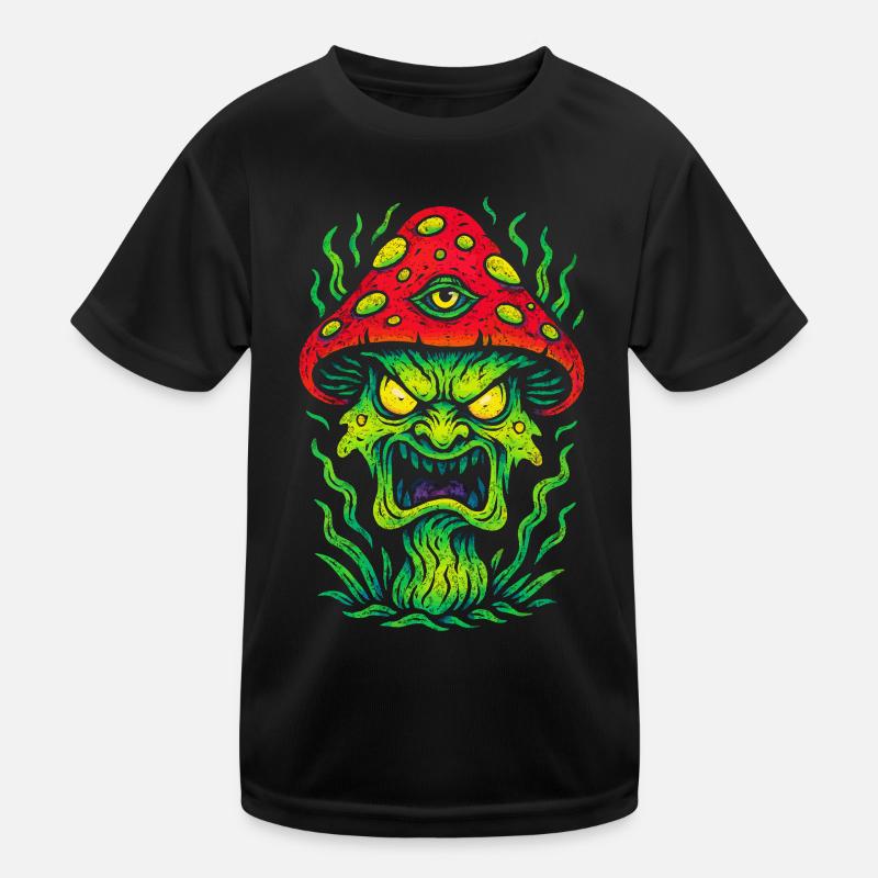 Psycho Toadstool with Third Eye Kids Functional T-Shirt