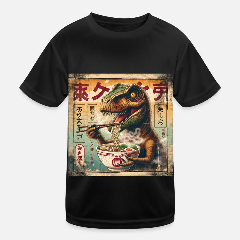 Ramen T Rex Grunge Style Affiche T-shirt sport Enfant