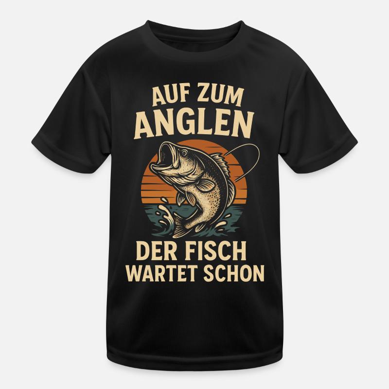 Angler Sprüche Fischen Geschenk Idee Kinder Funktions-T-Shirt