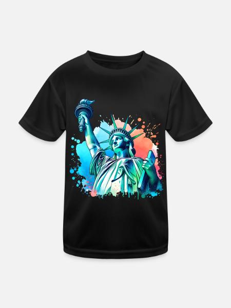 Statue - T-shirt sport Enfant - noir - Devant