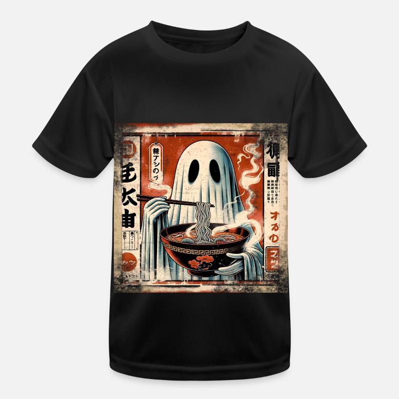 Ramen Ghost Grunge Style d’affiche T-shirt sport Enfant