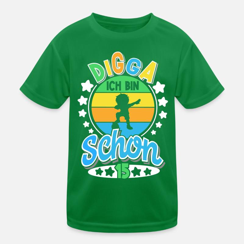 15. Geburtstag Digga Kinder Funktions-T-Shirt