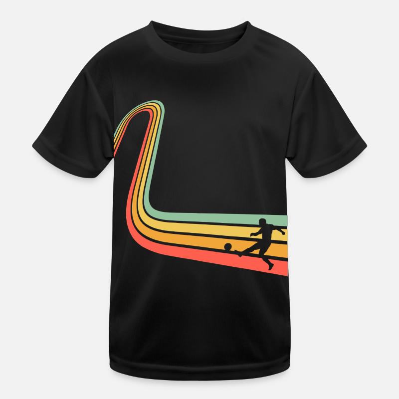 Fußball Retro Vintage Kinder Funktions-T-Shirt