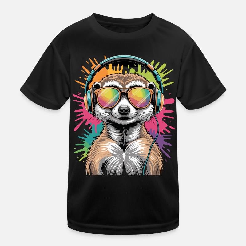 Dj suricate avec lunettes de soleil T-Shirt T-shirt sport Enfant