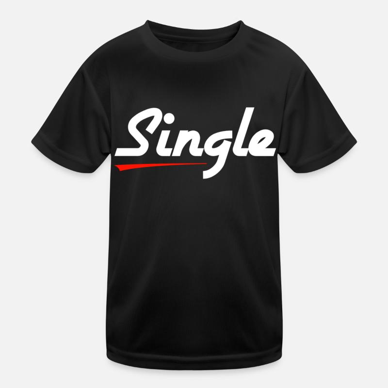 Single - Kinder Funktions-T-Shirt - Schwarz