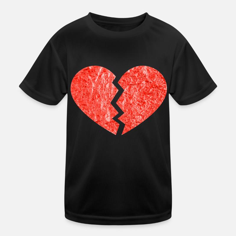 Gebrochenes Herz Kinder Funktions-T-Shirt