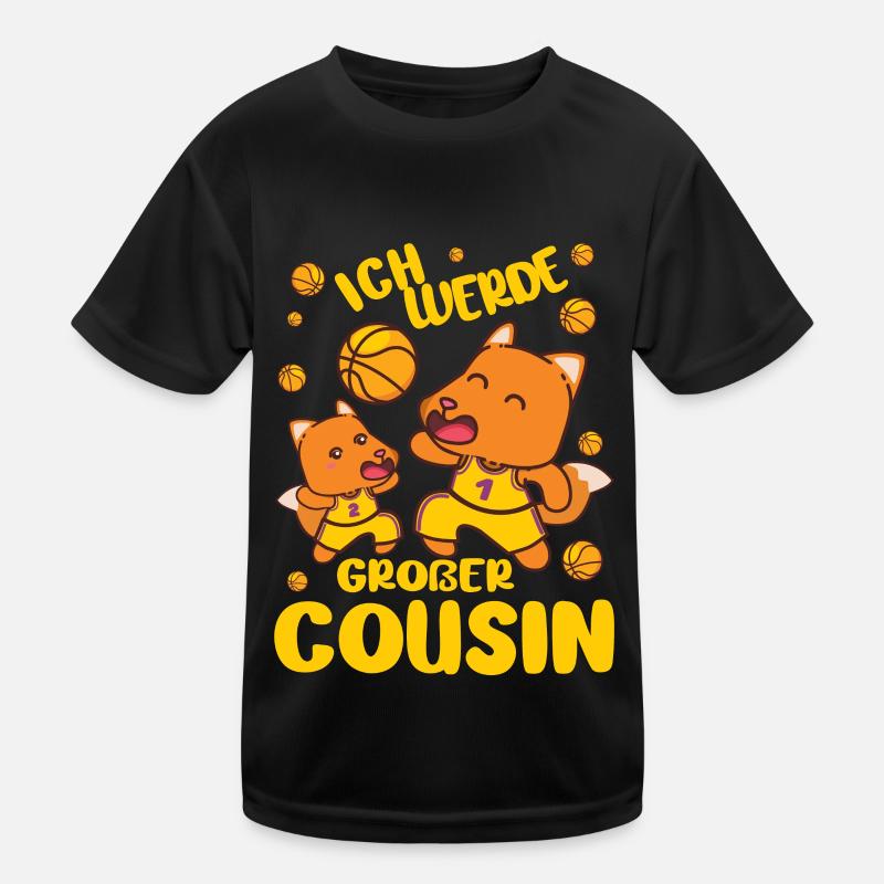 Ich Werde Großer Cousin Fuchs bald Cousin Kinder Funktions-T-Shirt