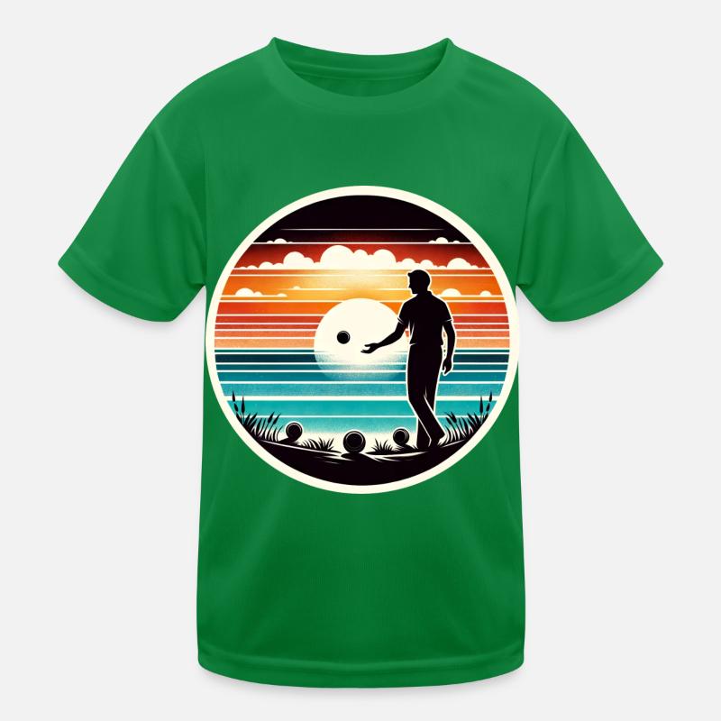 Boule Petanque Kinder Funktions-T-Shirt