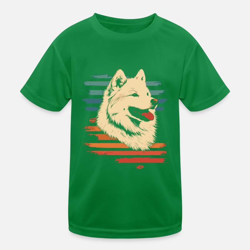 Samoyède Portrait Vintage T-shirt sport Enfant