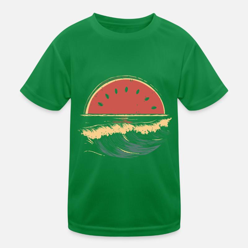 Watermelon Sea Beach Summer Kids Functional T-Shirt
