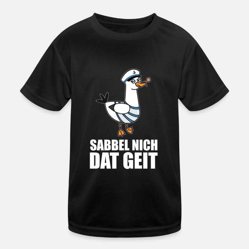 Sabbel nich Möwe Hamburg Bremen North German North Kids Functional T-Shirt