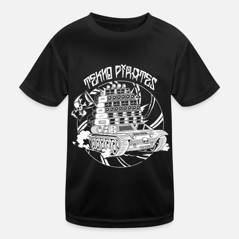 Tekno Nomads Pirate Sound System - Kids Functional T-Shirt - black
