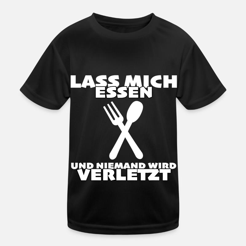 Lass mich essen und niemand wird verletzt - Kinder Funktions-T-Shirt - Schwarz