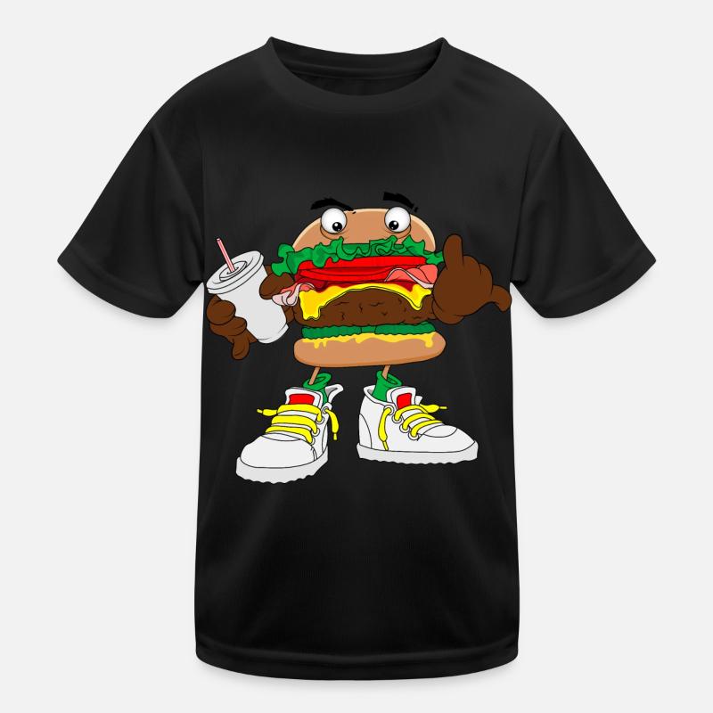 Burger Hamburger Cheeseburger Fast Food Kinder Funktions-T-Shirt