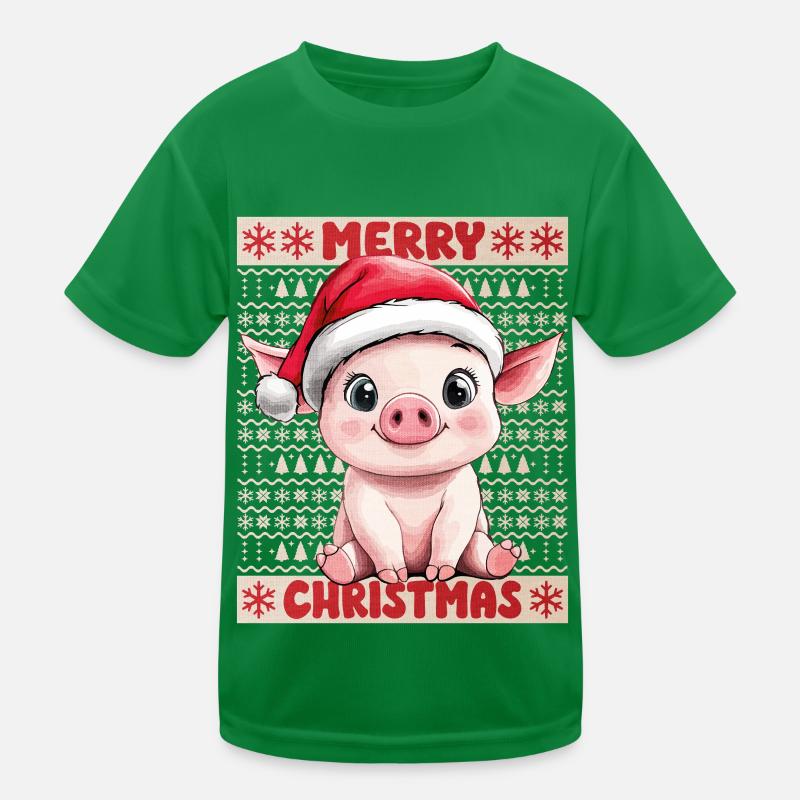 Cochon Sow Noël Mignon Noël T-shirt sport Enfant