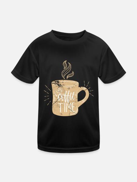 coffee - Kids Functional T-Shirt - black - Front