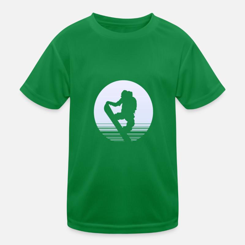 Snowboarder Kinder Funktions-T-Shirt