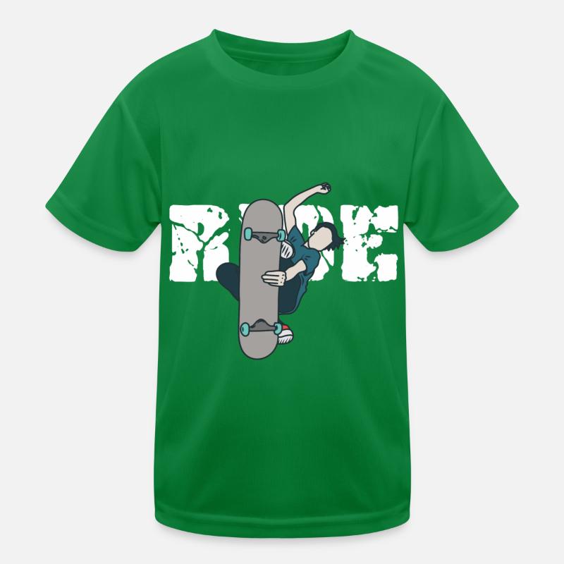 Skateboard Kinder Funktions-T-Shirt