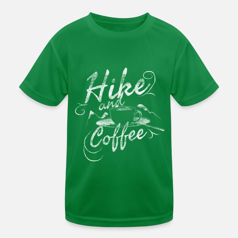 Hiking and coffee Kids Functional T-Shirt