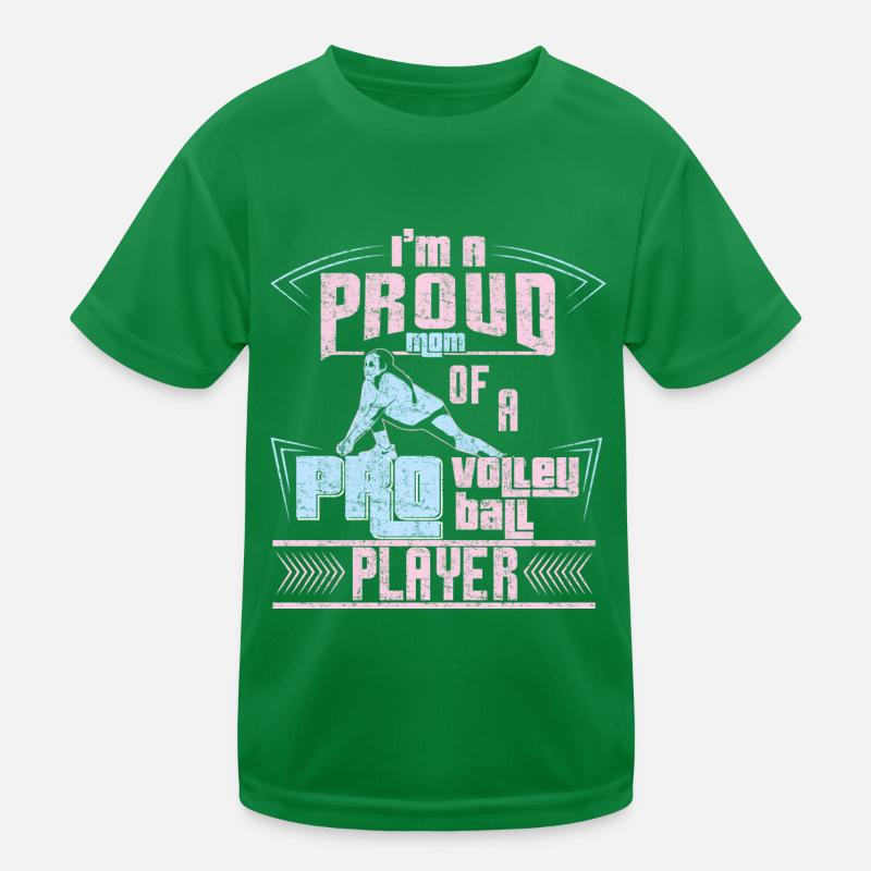 Mutter Tochter Volleyball Kinder Funktions-T-Shirt
