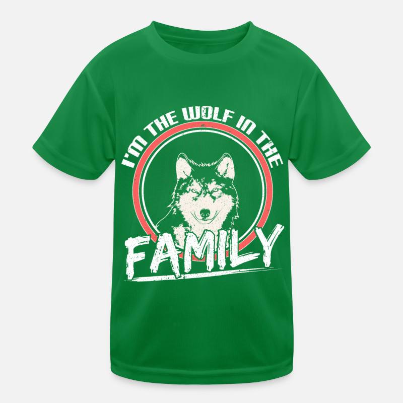Wolf howling moon gift Kids Functional T-Shirt