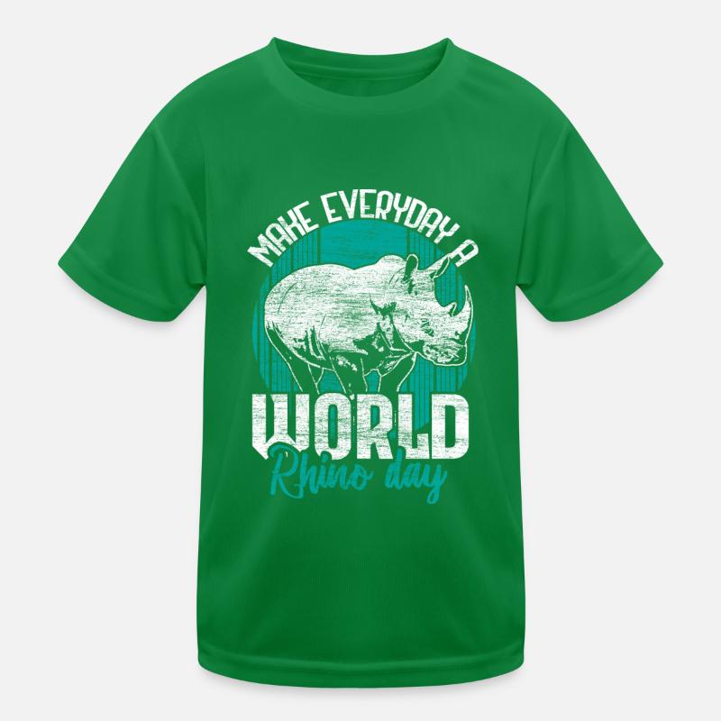 Nashorn Rhino Tiere Kinder Funktions-T-Shirt
