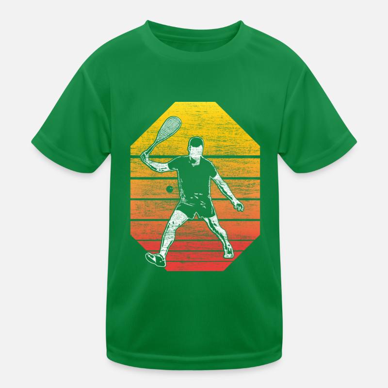 Squash Squash Player Game Kids Functional T-Shirt