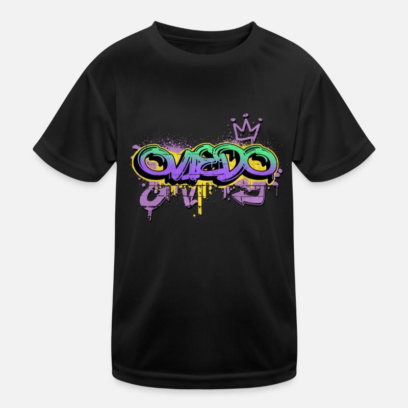 Oviedo Espagne City Graffiti Spray Sprayer T-shirt sport Enfant