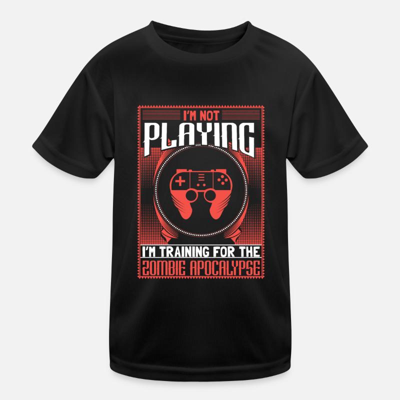 Zombie Apocalypse Games Funny Gift Idea Kids Functional T-Shirt