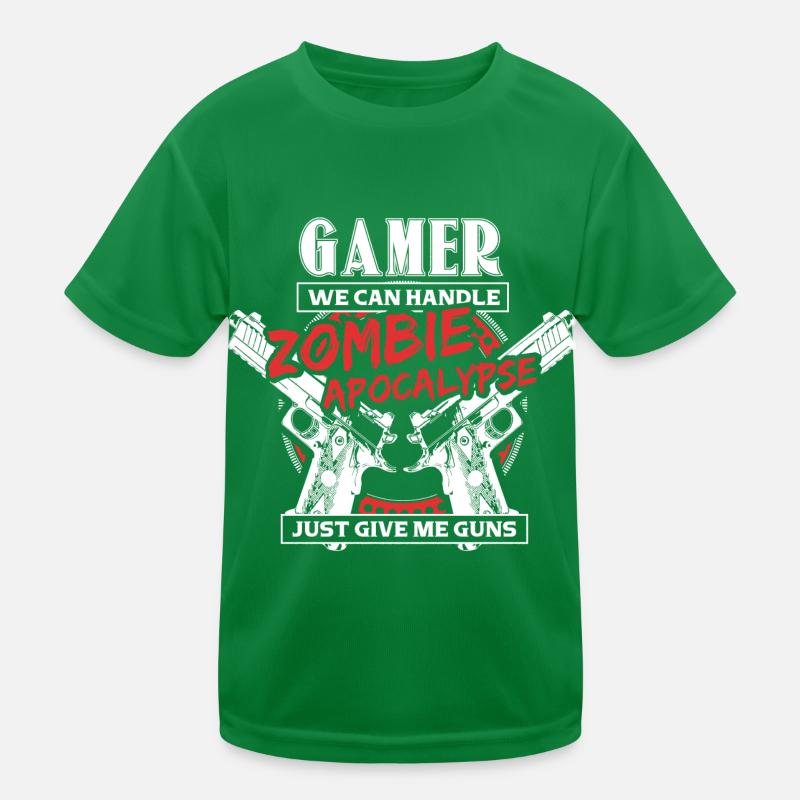 Zombie Apocalypse Gaming Halloween Gift Idea Kids Functional T-Shirt