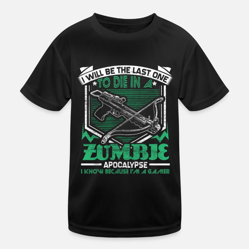 Zombie Apocalypse Games Funny Gift Kids Functional T-Shirt