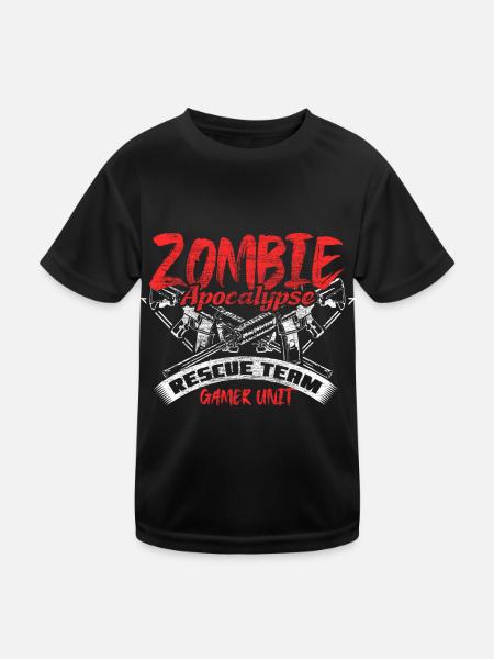 Zombie Apocalypse Monstre - T-shirt sport Enfant - noir - Devant