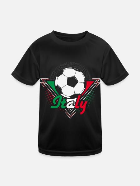 Italy Football Italian Gift Idea - Kids Functional T-Shirt - black - Front
