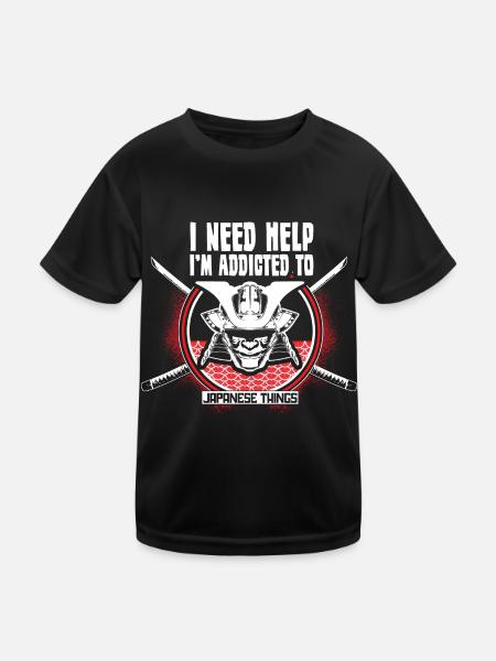 Japan Manga Origin Gift Idea - Kids Functional T-Shirt - black - Front